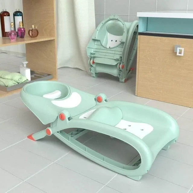 Folding Baby Hair Wash Chair - Infant Bath Seat