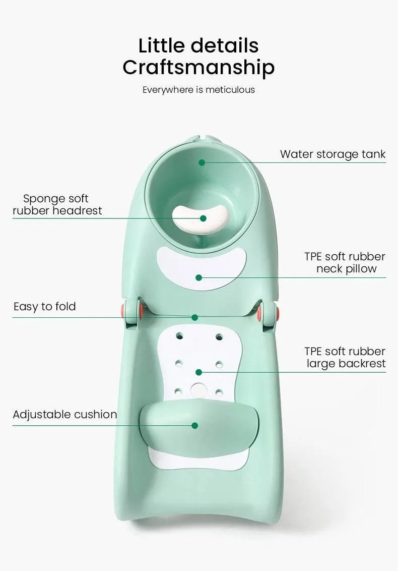 Folding Baby Hair Wash Chair - Infant Bath Seat