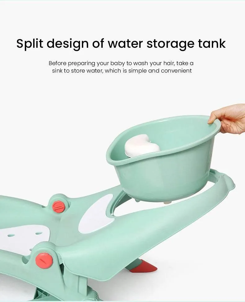 Folding Baby Hair Wash Chair - Infant Bath Seat