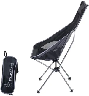 Folding Camp Chair Adults Lightweight Compact Camping Folding High Back Chair, with Headrest, Aluminum Alloy Bracket, 600D Oxford Cloth, Breathable Comfortable, for Trip Fishing Garden
