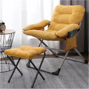 Folding Chair Outdoor Portable Deck Picnic Chairs,Adult Moon Sun Lazy Recliner Round Sofa Chair,Perfect for Garden,Camping, Travel,Occasional Use