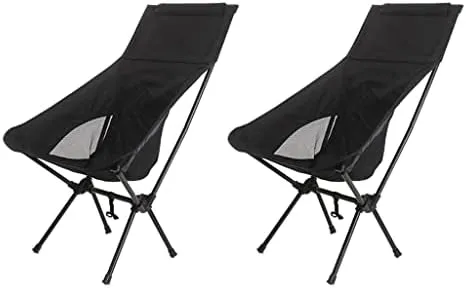 Folding Chair Portable Camping Fishing Bench Picnic Leisure Recliner Camping Chair(Color:Black)