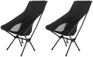 Folding Chair Portable Camping Fishing Bench Picnic Leisure Recliner Camping Chair(Color:Black)