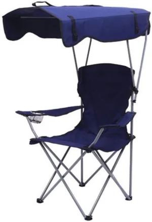 Folding Chairs Camping Chair with Shade Canopy Chair, Folding Recliner, Adjustable Outdoor Beach Lightweight Sunshade Folding Chairs Portable Camping Chair(A)