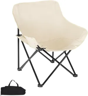 Folding Chairs Heavy Duty Support 150kg，Moon Chair with Carry Bag, outdoor folding chair, portable leisure fishing stool, X-shaped steel pipe support，suitable for outdoor camping and picnics ( Color :