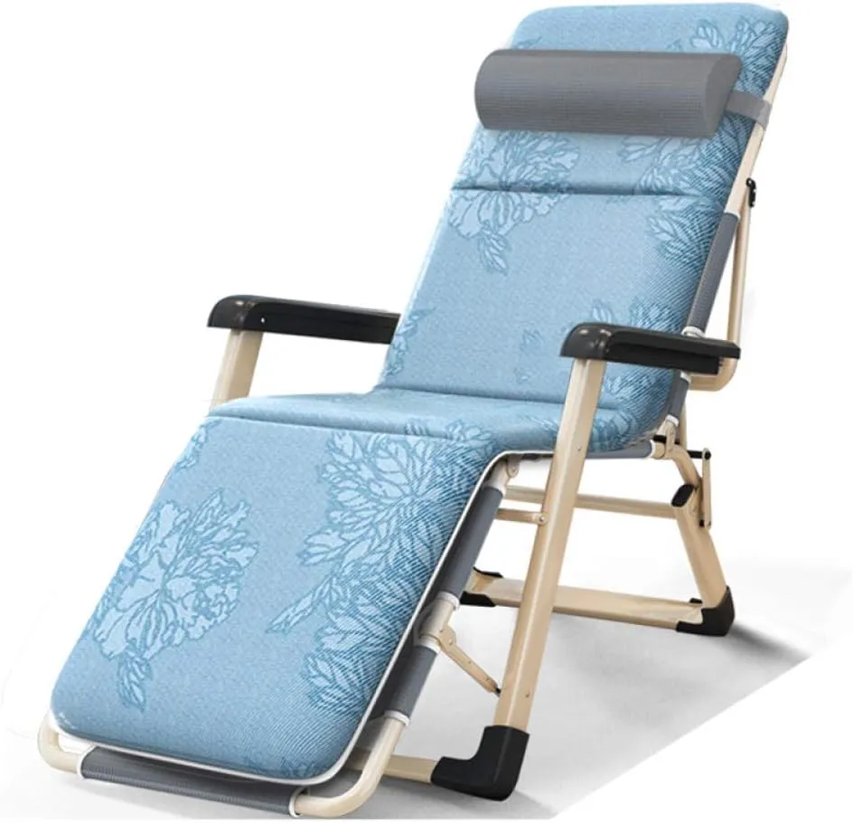 Folding Garden Sun Lounger Chair,Folding Recliner 1 Seat Chair for Lunch Break, Portable Zero-Gravity Beach Chair,Foldable Outdoor Chair