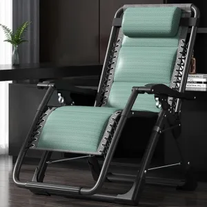 Folding Recliner Chair 3 in 1, Chairs Indoor Outdoor Beach Chair Lounger Deck Chairs Folding 168° Angle Adjustment, Lying Down Camping Recliner (/Green