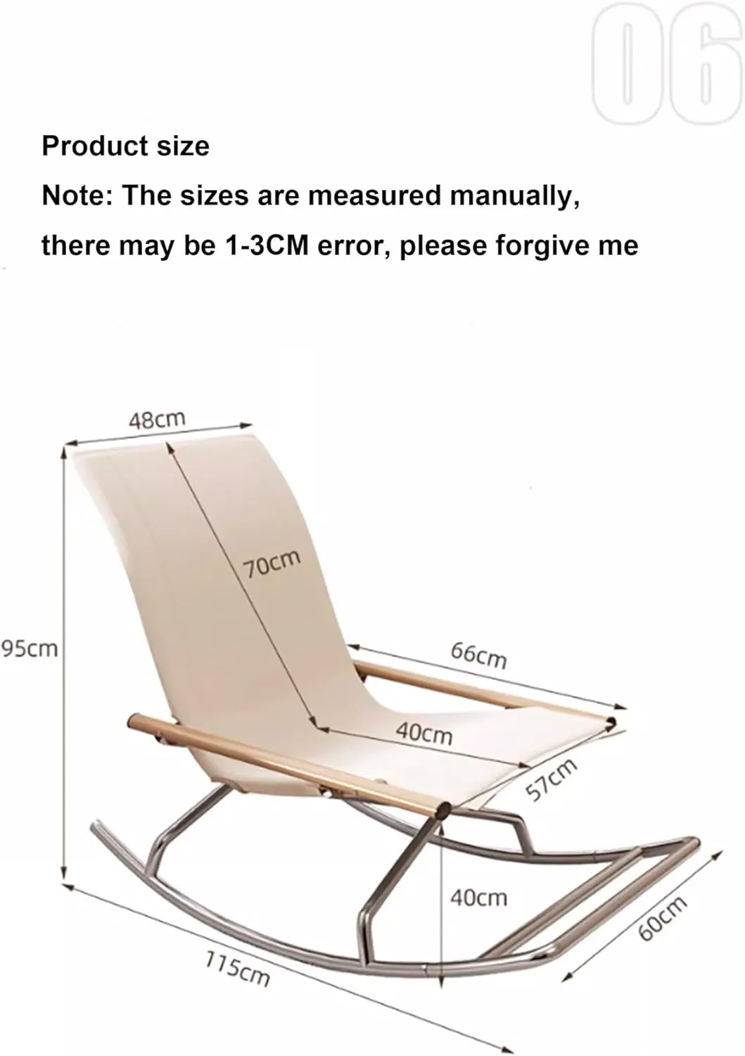 Folding Rocking Camping Chair,Oversized Lawn Chairs,Portable Lazy Sofa Chair,Freestyle Rocker Recliner Chair,Beach Chair,Lightweight for Indoor & Outdoor,Terrace,Garden(Black and white stripes)