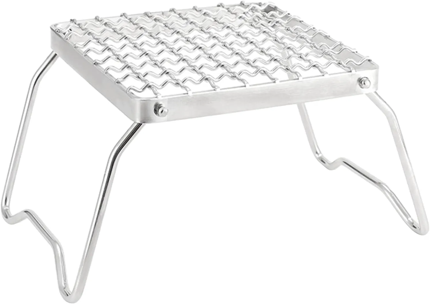 Folding Stainless Steel Grills Grate Picnics Stove Campfire Stand Grills Camping Grills Grate With Foldable Leg