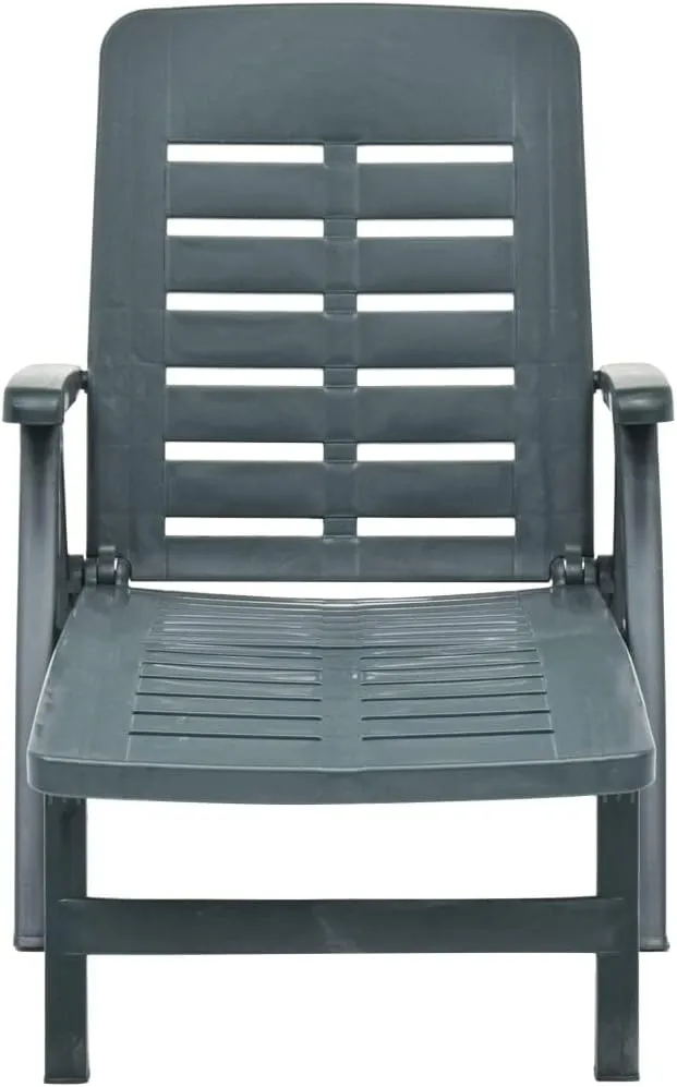 Folding Sun Lounger Plastic Greenpatio Recliner Tanning Chair Camping chairsSuitable for Garden Courtyard