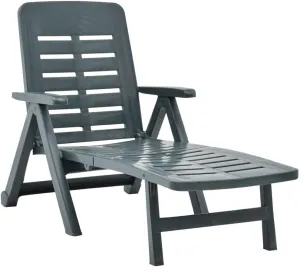 Folding Sun Lounger Plastic Greenpatio Recliner Tanning Chair Camping chairsSuitable for Garden Courtyard
