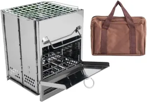 Folding Wind-proof Wood Burnings Stove Portable Camp Stove Furnaces Backpacking Stove Picnics Stove Cooking Burners Wood Charcoal Grill