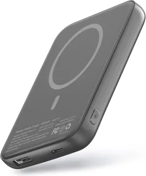 for Magsafe Battery Pack, 5000mAh Magnetic Portable Charger with USB C Cable 20W PD Fast Charging, Slim & Lightweight Wireless Power Bank for iPhone 16/15/14/13/12 Series