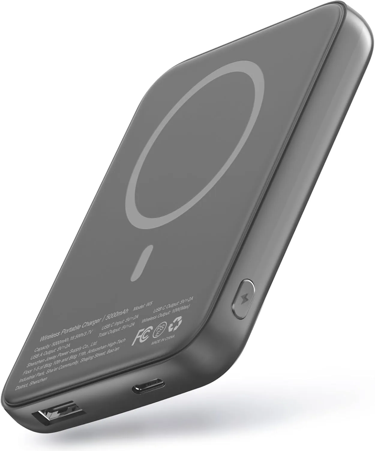 for Magsafe Battery Pack, 5000mAh Magnetic Portable Charger with USB C Cable 20W PD Fast Charging, Slim & Lightweight Wireless Power Bank for iPhone 16/15/14/13/12 Series