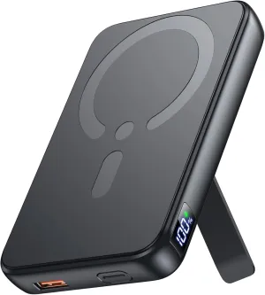 for Magsafe Portable Charger, 12000mAh Wireless Magnetic Power Bank with Stand and PD 20W USB C Fast Charging, for Magsafe Battery Pack Compatible with iPhone 16/15/14/13/12 Pro/Pro Max Series