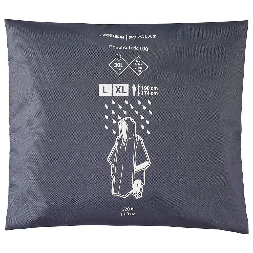 Forclaz Trek 100 Hiking Waterproof Poncho Blue