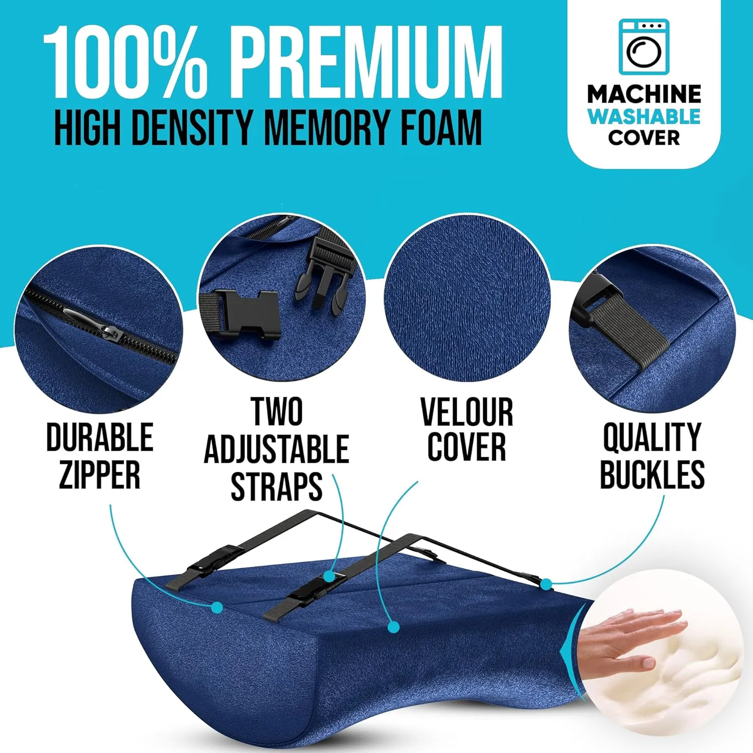 FORTEM Office Chair Cushion and Back Support for Office Chair, Lumbar Support Pillow, Memory Foam, Non Slip Sitting and Back Rest for Gaming, Car Seat Cushion, Chair Pad, XL