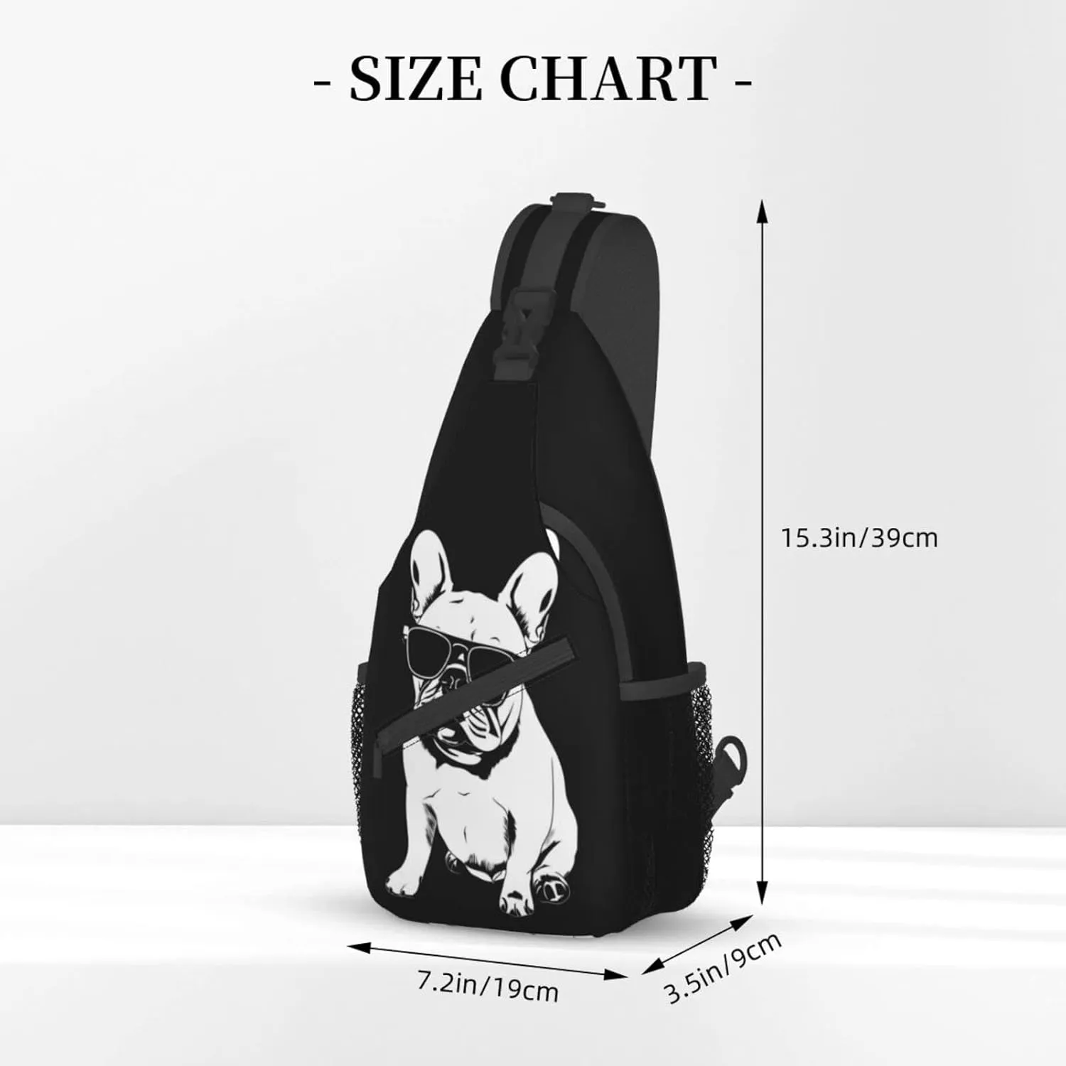 French-Bulldog Hiking Daypacks Cross-body Sling Backpack for Men Women Outdoor Cycling Hiking Travel