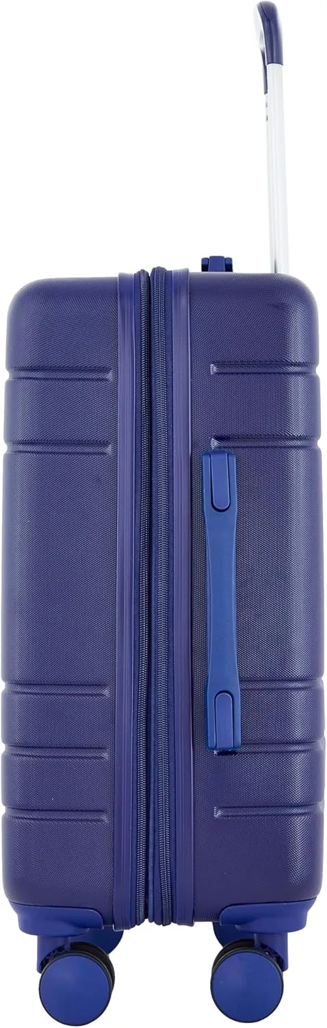French Connection St. Martin Carry-On Luggage with Cup Holder/USB Ports, Blue Depths