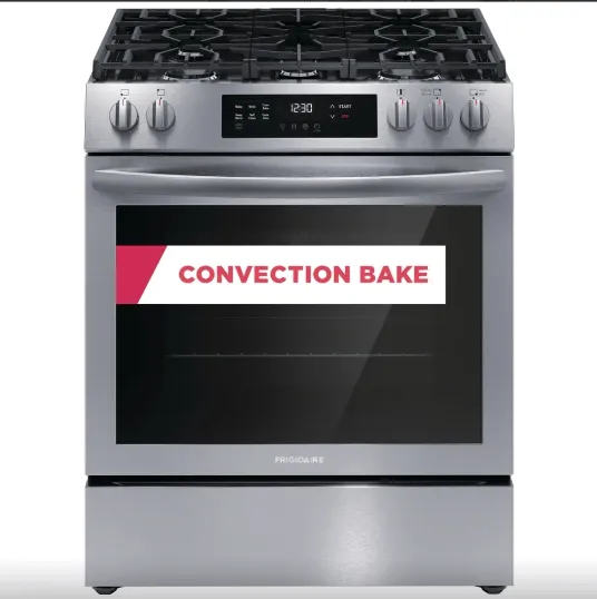Frigidaire FCFG3083AS/FCFG308ASA Range, Gas, 30" Width, Self Clean, Convection, 5 Burners, 5.1 cu. ft. Capacity, Storage Drawer, Stainless Steel