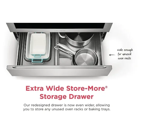 Frigidaire FCFG3083AS/FCFG308ASA Range, Gas, 30" Width, Self Clean, Convection, 5 Burners, 5.1 cu. ft. Capacity, Storage Drawer, Stainless Steel
