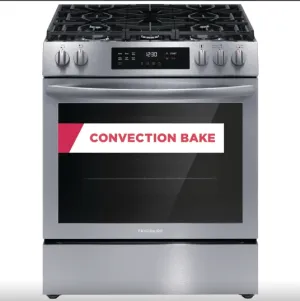 Frigidaire FCFG3083AS/FCFG308ASA Range, Gas, 30" Width, Self Clean, Convection, 5 Burners, 5.1 cu. ft. Capacity, Storage Drawer, Stainless Steel