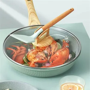 Frying Pan with Lid Cooking Wok Pots for Kitchen Skillet Nonstick Pans Grill Pancake Saucepan Egg Induction Cooker(20cm)