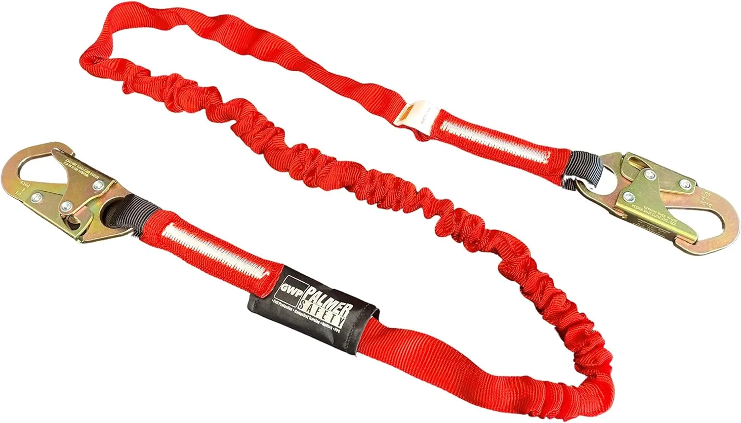 Full Body Harness w/Detachable 6' Internal Shock Absorbing Lanyard I OSHA Compliant Arrest Kit Bundle I Ideal for Construction & Scaffolding Use (Harness   Single Leg Lanyard w/Steel Hook)
