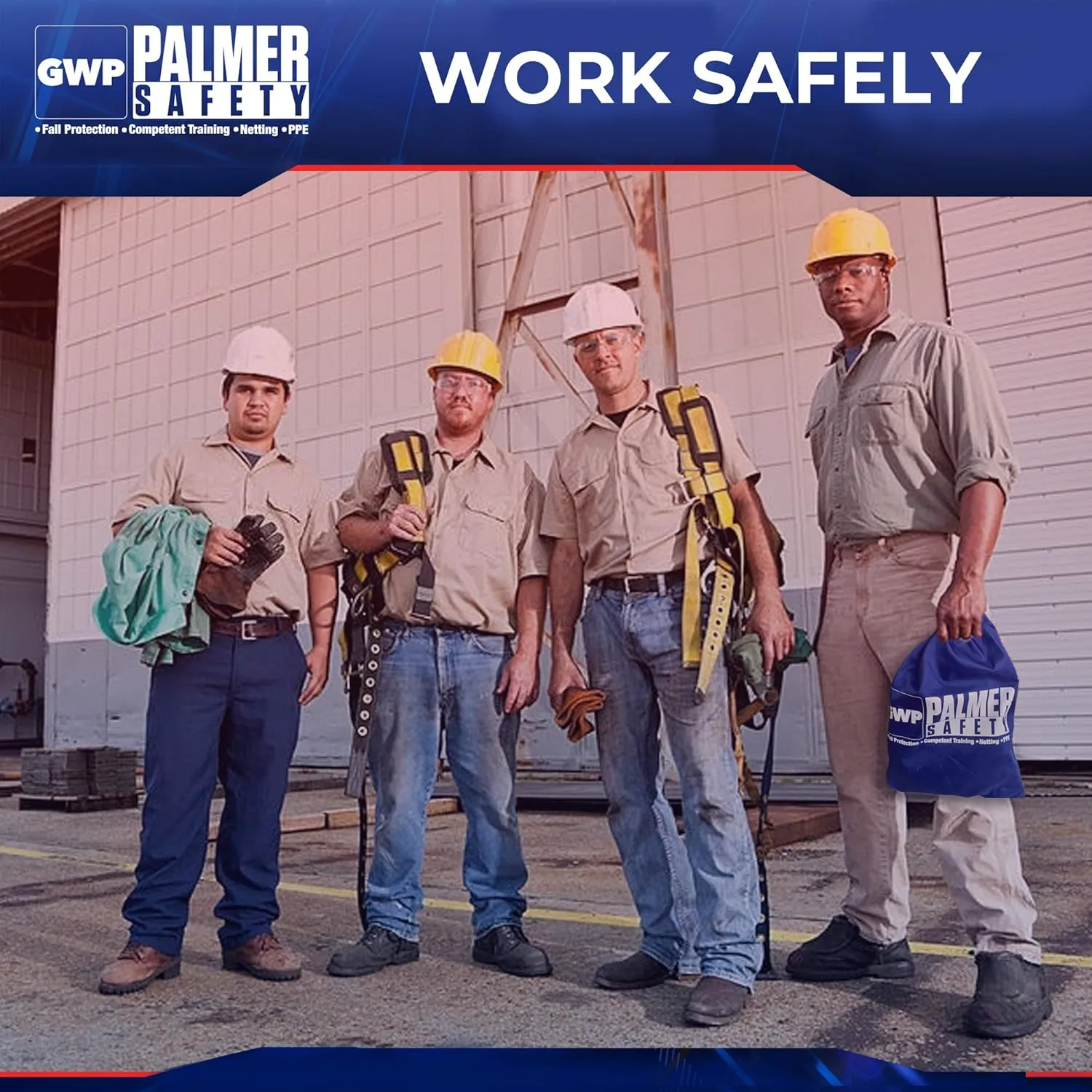 Full Body Harness w/Detachable 6' Internal Shock Absorbing Lanyard I OSHA Compliant Arrest Kit Bundle I Ideal for Construction & Scaffolding Use (Harness   Single Leg Lanyard w/Steel Hook)