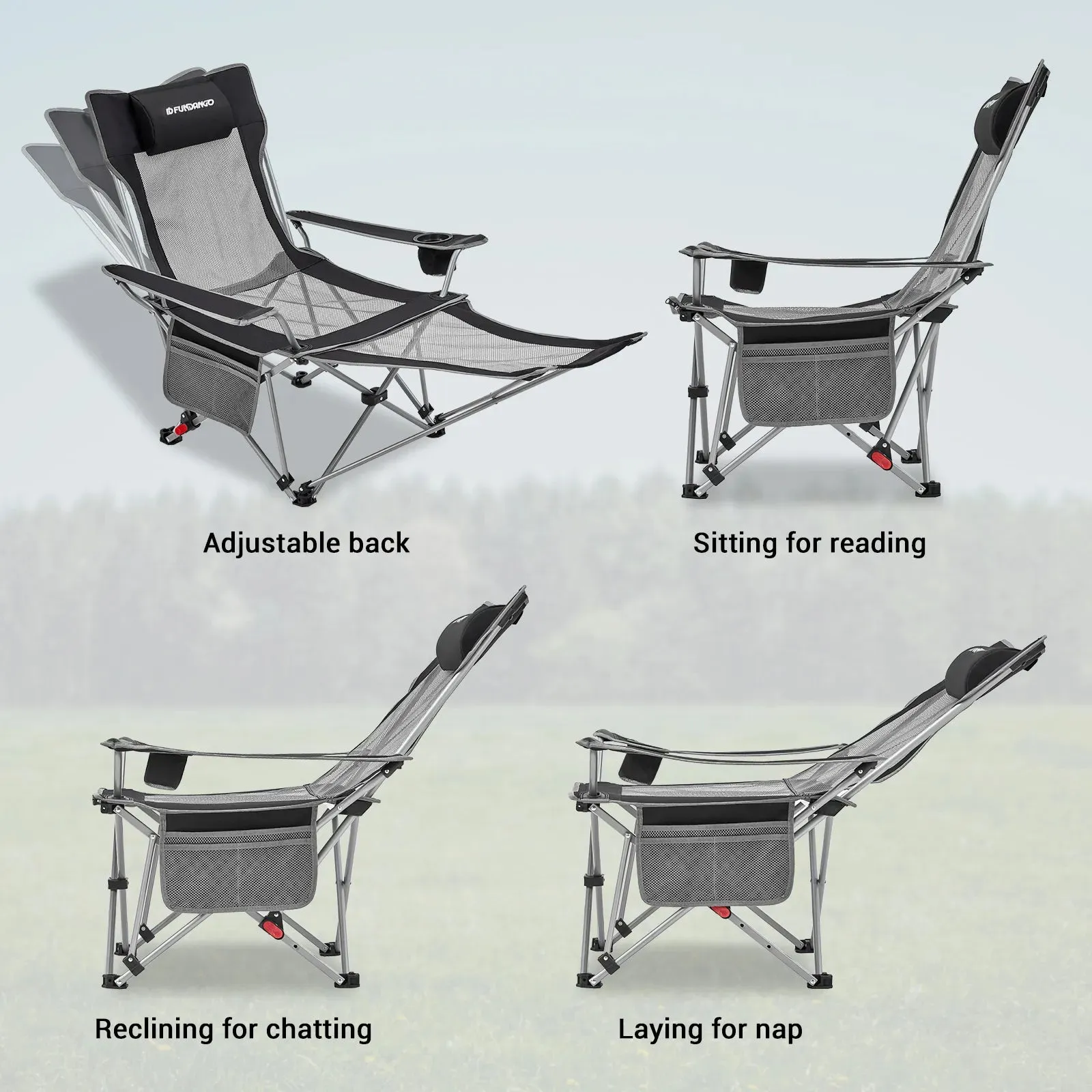 FUNDANGO Folding Recliner Chair Lounge Chair