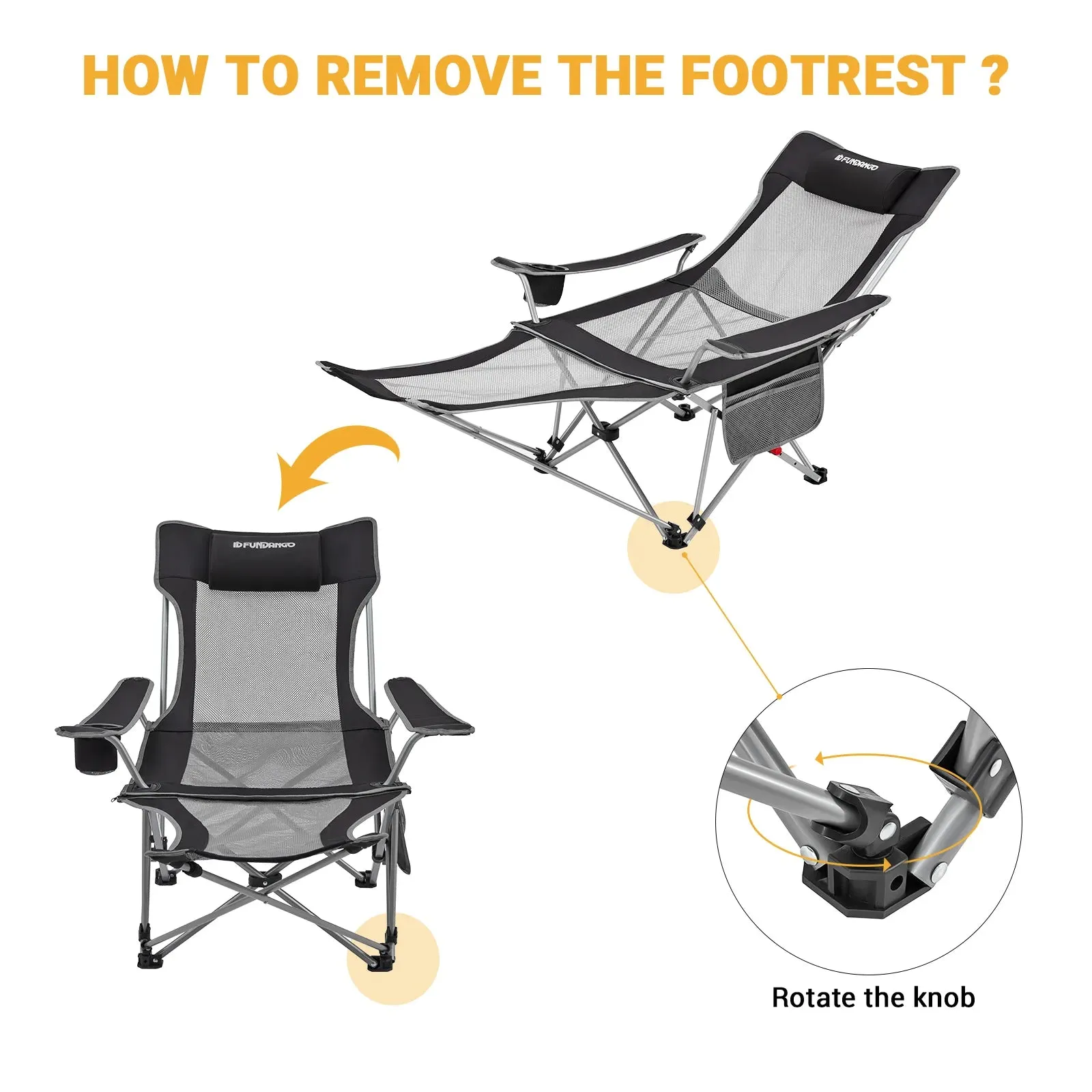 FUNDANGO Folding Recliner Chair Lounge Chair
