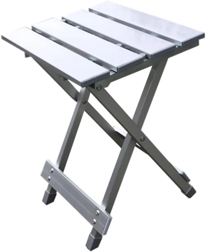 GANAZONO Compact Folding Aluminum Alloy Chair Lightweight Outdoor Stool for Camping Fishing Travel and Picnics Portable and Durable Seat for Easy Setup and Transport