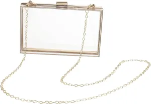 Gatuida Acrylic Material Mini Clutch Square Handbag Crossbody Bag Fashion Purse for Women Shoulder Bag