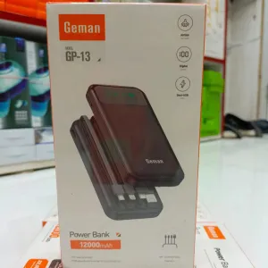 Geman GP-13 Power Bank 12000mAh – Fast Charging with LED Display