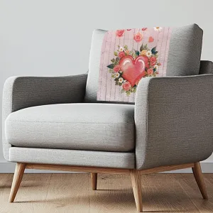 GLENLCWE Happy Valentine's Day Heart Recliner Headrest Protector, Non Slip Furniture Slipcovers Couch Head Covers Comfortable Sofa Headrest Covers 16.53x26.18 inch, 3 Pcs