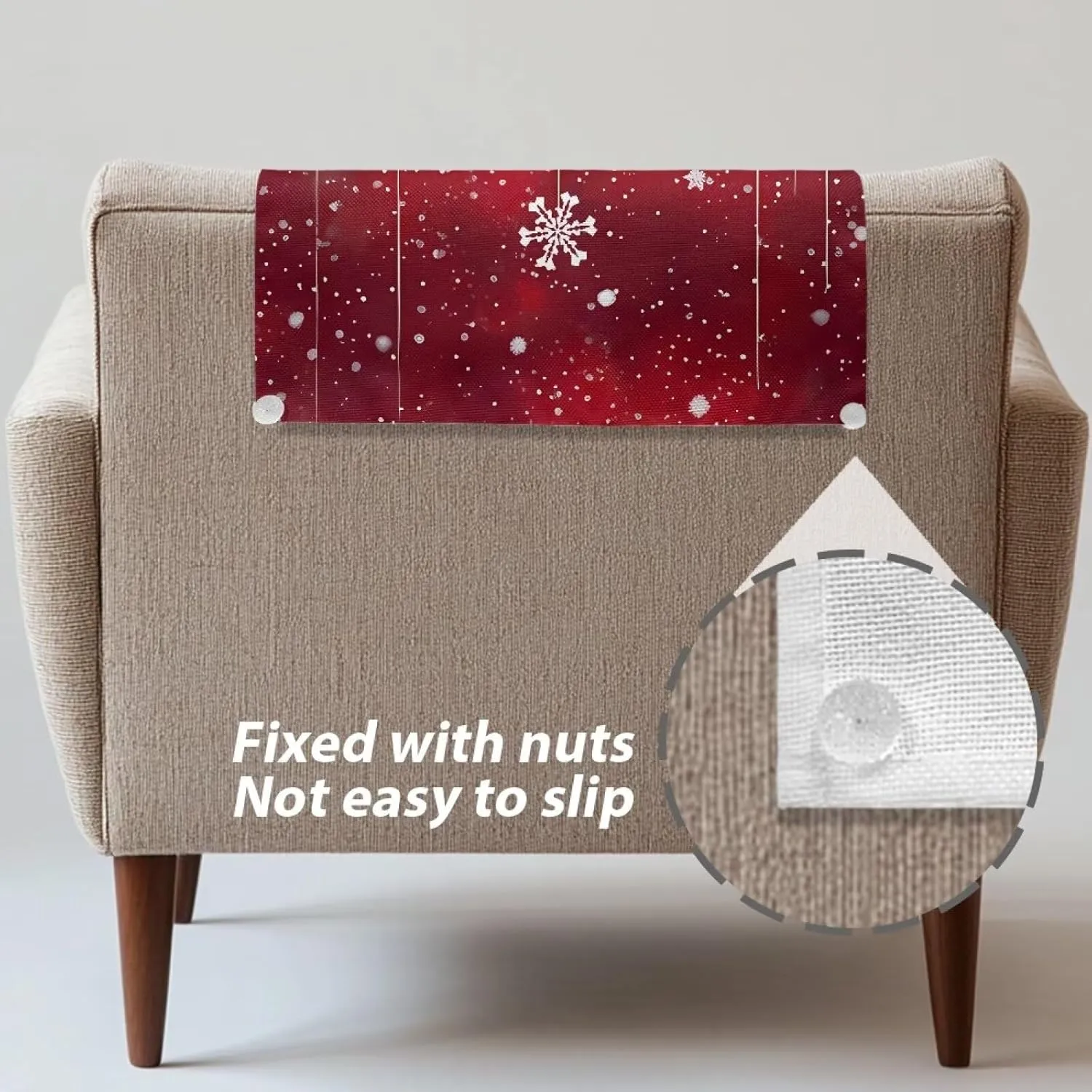 GLENLCWE Merry Christmas Tree Sofa Headrest Protective Cover 16.53x26.18 Inch Sofa Head Cover for Furniture Slipcover Comfortable Head Rest Cover for Recliner Chair 2 Pack