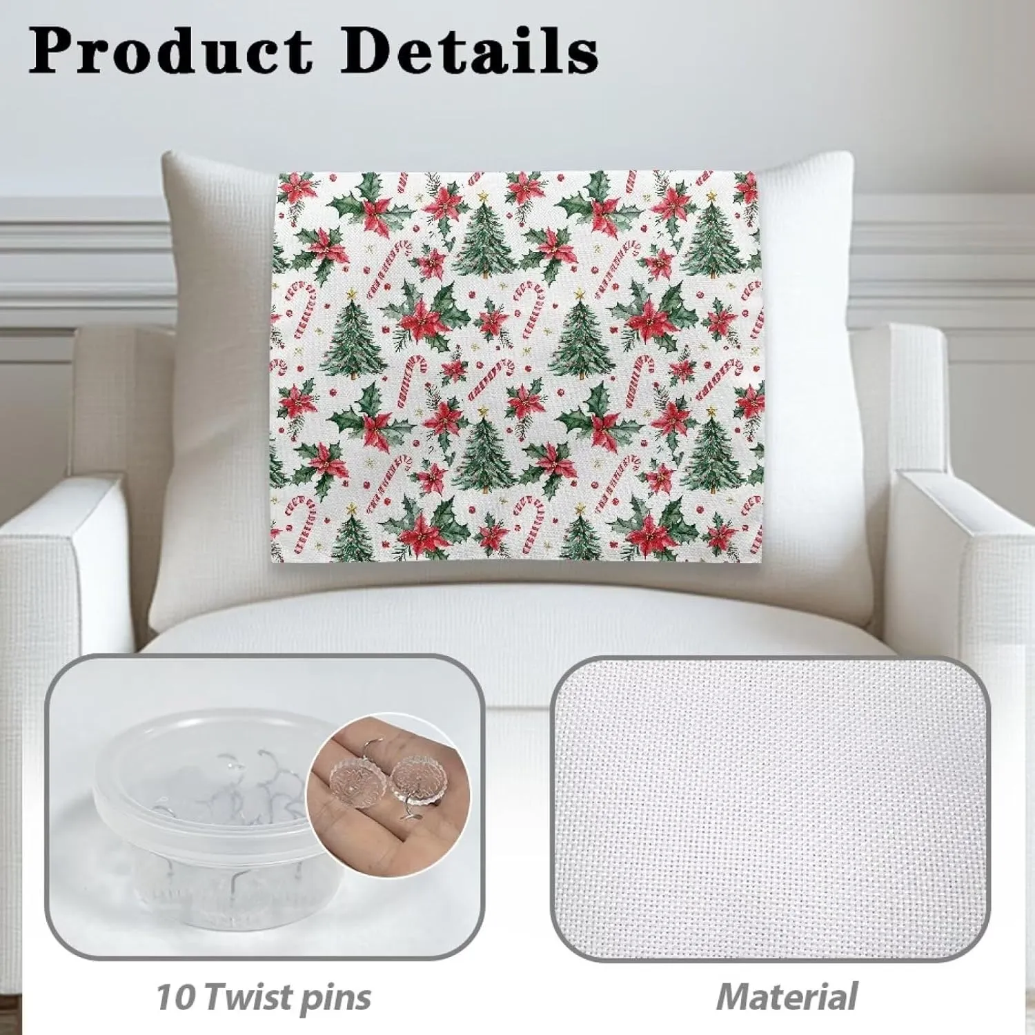 GLENLCWE Merry Christmas Tree Sofa Headrest Protective Cover Stain Resistant Headrest Cover for Furniture Slipcovers with Fixing Nails Waterproof Couch Head Protector 1 Pcs