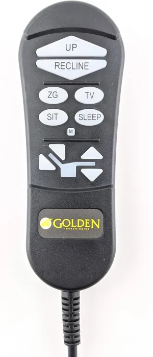Golden Technologies and Ultra Comfort - Seat Lift Recliner Chair - Remote Hand Control - 11 Button - 5 Pin Connector - ZKAD5