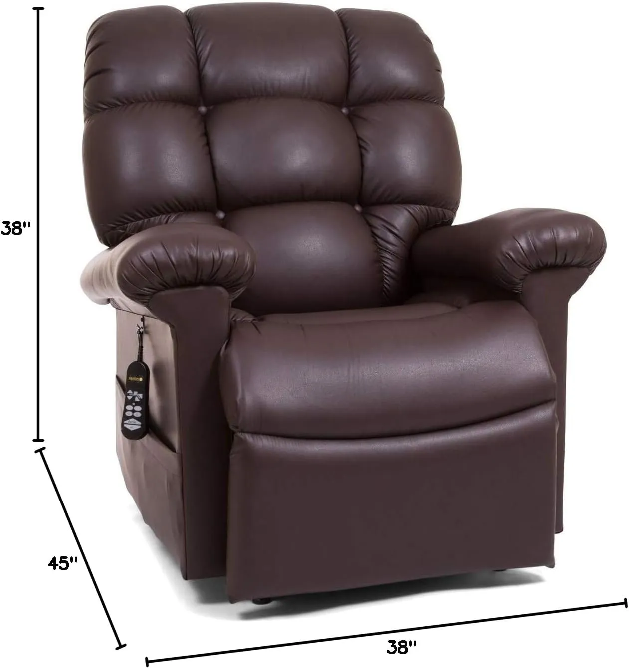 Golden Technologies Cloud PR510 MLA Medium/Large Dual Motor Infinite Position Lift Chair Zero Gravity Recliner - Coffee Bean Leather with Heat and Massage