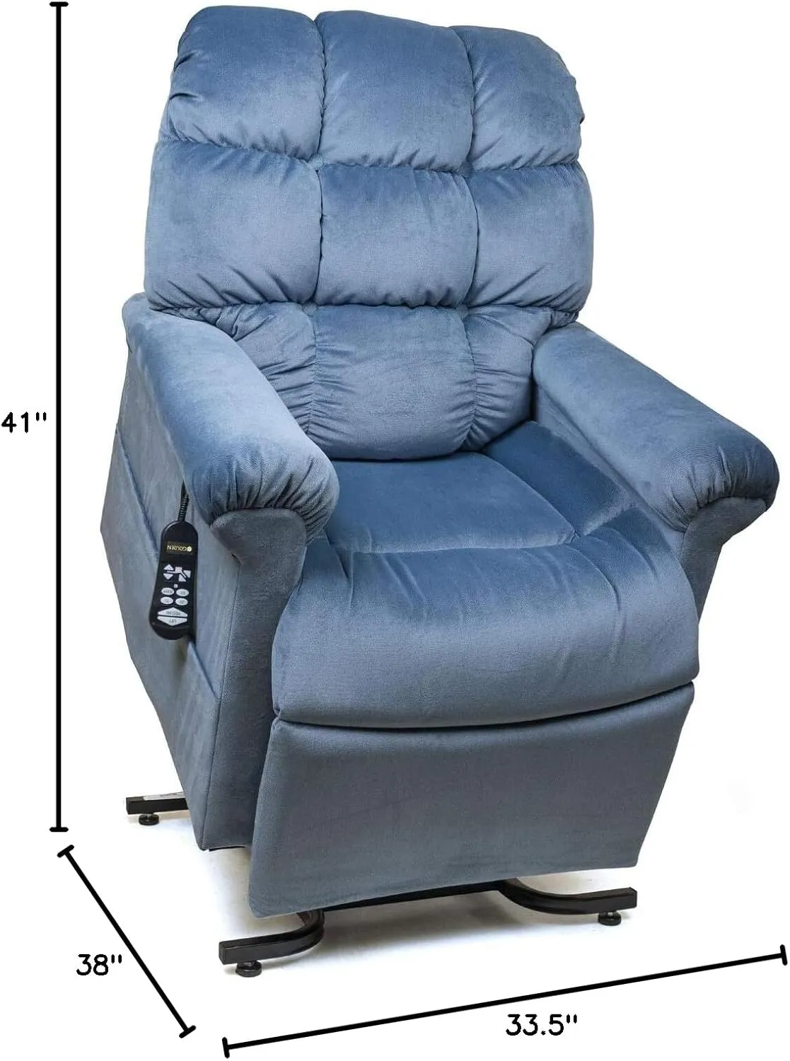 Golden Technologies Cloud PR510 SME Small/Medium Dual Motor Infinite Position Lift Chair Zero Gravity Recliner - Calypso Fabric plus Heat and Massage