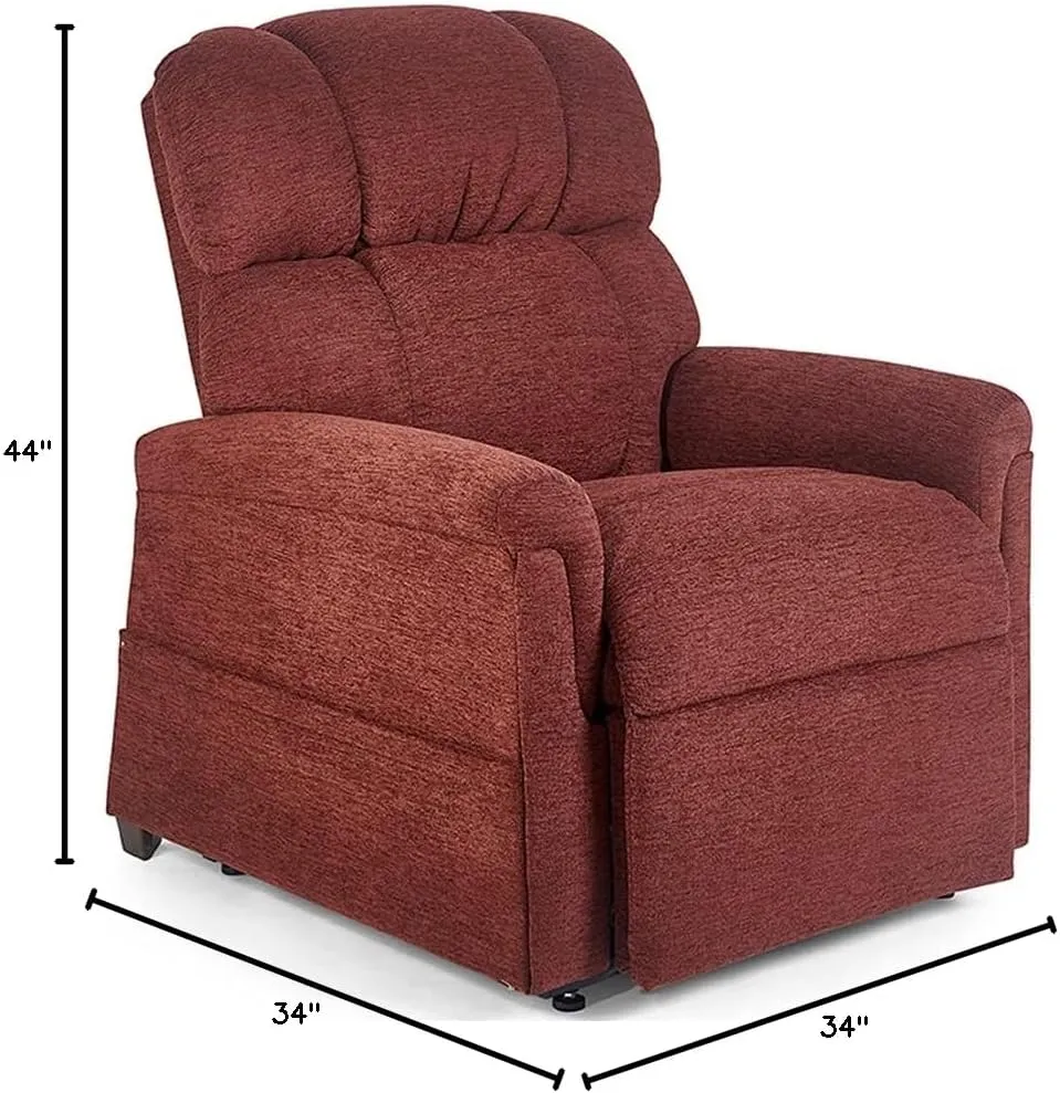 Golden Technologies Comforter Series PR-531-LAR Large PR531 375 lb. Weight Capacity 3 Position Power Lift Chair Recliner - Port Red Fabric