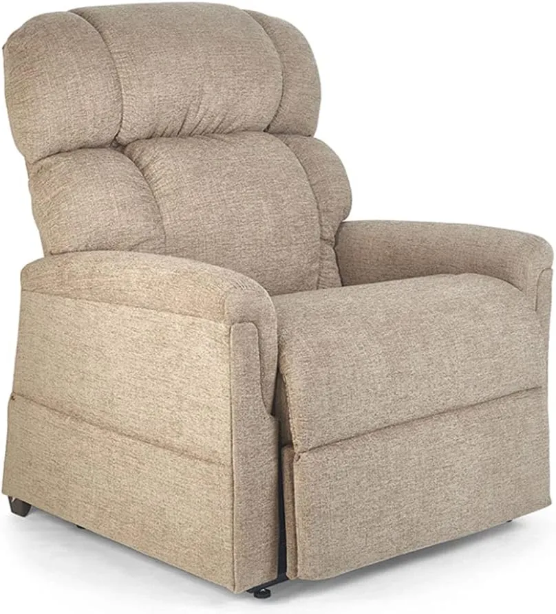 Golden Technologies Comforter Series PR-531-LAR Large PR531 375 lb. Weight Capacity 3 Position Power Lift Chair Recliner - Sandstorm Tan Fabric