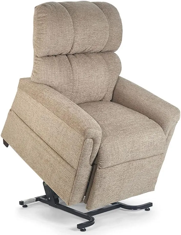 Golden Technologies Comforter Series PR-531-LAR Large PR531 375 lb. Weight Capacity 3 Position Power Lift Chair Recliner - Sandstorm Tan Fabric