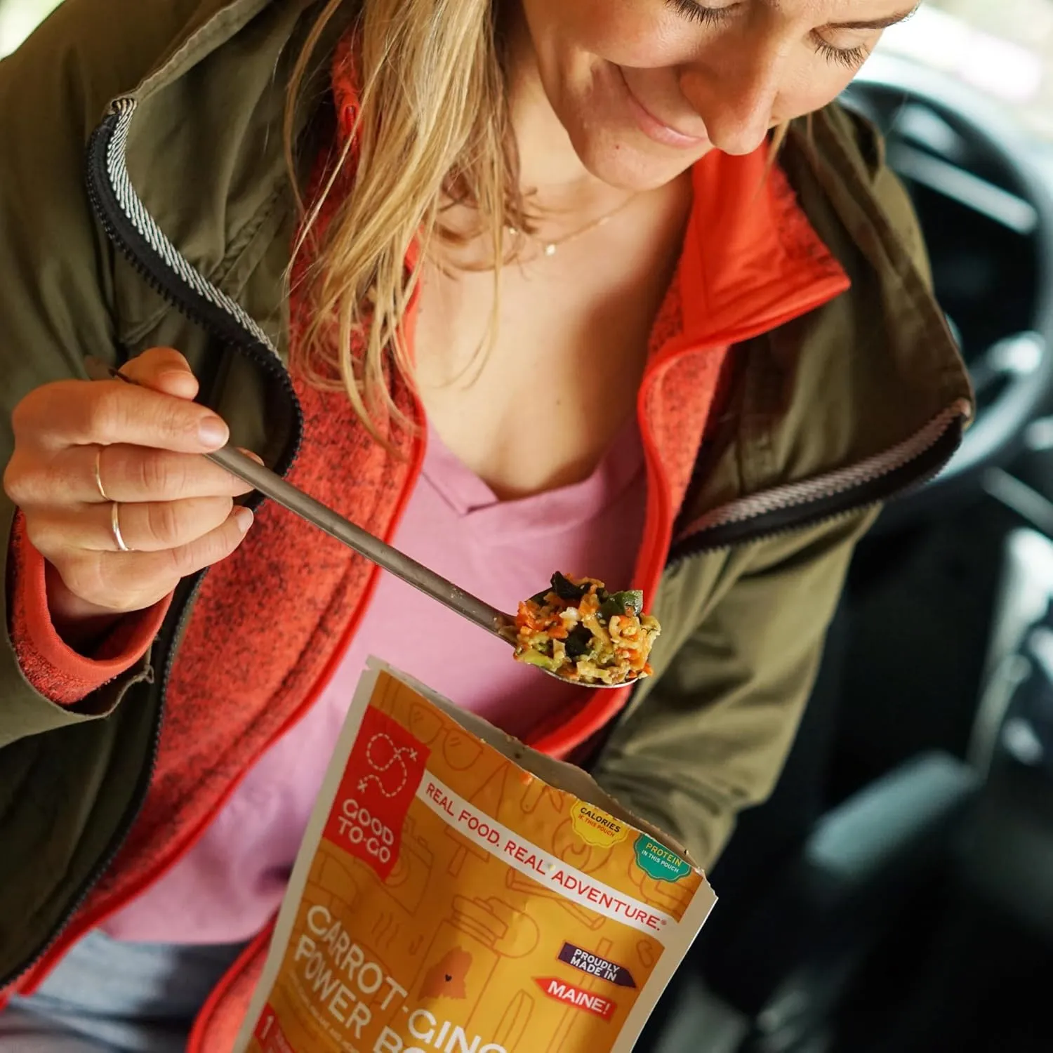 GOOD TO-GO Carrot-Ginger Power Bowl Stove-Free™ (6-Pack of Single Servings) | No Stove Required! Camping & Backpacking Food | Just Add Water Backpacking Meals | Good To-Go Dehydrated Meals Taste Better Than Freeze Dried Food