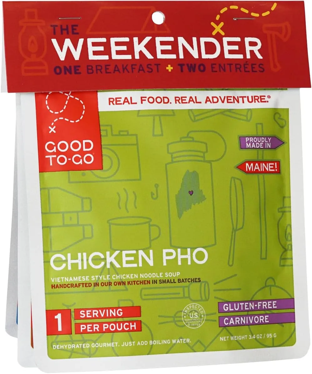 GOOD TO-GO Weekender 3-Pack | 2 Entrees   1 Breakfast | Camping Food, Backpacking Food | Just Add Water Meals, Backpacking Meals | Dehydrated Meals Taste Better Than Freeze Dried Meals