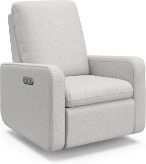 Graco Teddi Power Recliner Swivel Glider (Steel Basketweave) – Electronic Power Recline, USB-A & USB-C Charger, Premium Cushioning & Comfort