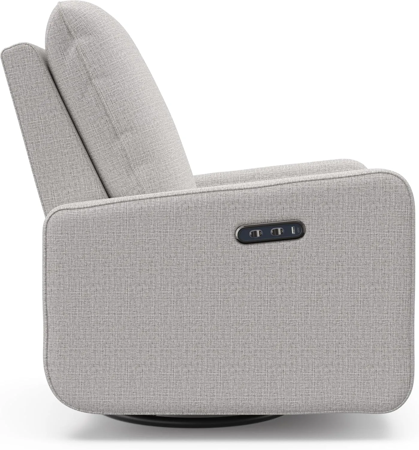 Graco Teddi Power Recliner Swivel Glider (Steel Basketweave) – Electronic Power Recline, USB-A & USB-C Charger, Premium Cushioning & Comfort