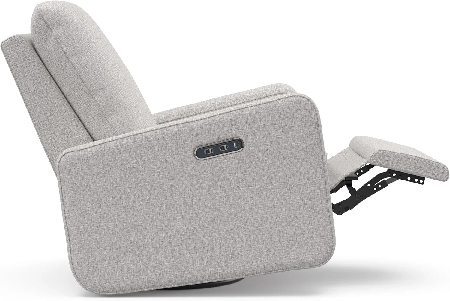 Graco Teddi Power Recliner Swivel Glider (Steel Basketweave) – Electronic Power Recline, USB-A & USB-C Charger, Premium Cushioning & Comfort