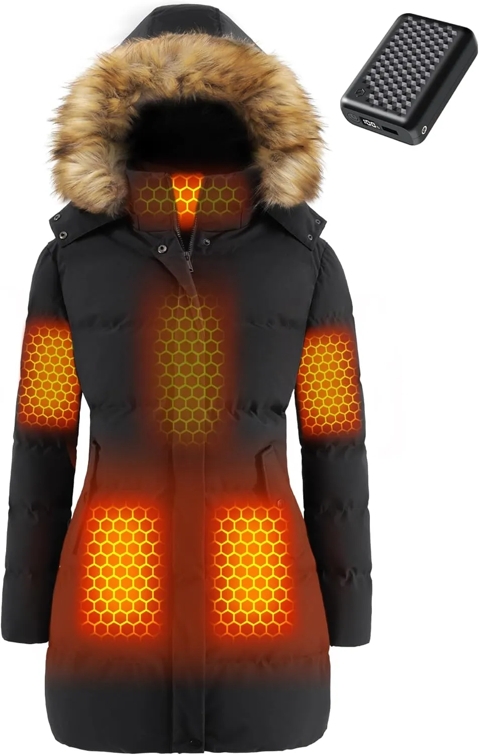 Graphene Women Heated Jacket 12V Fast Charge 18400mAh Large Capacity