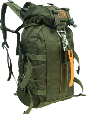 GreenCity Hiking Backpack Tactical Bag Large flight Parachute Pack Water Resistant Lightweight Rucksacks Camping Hunting climbing Ridding Travelling，Green